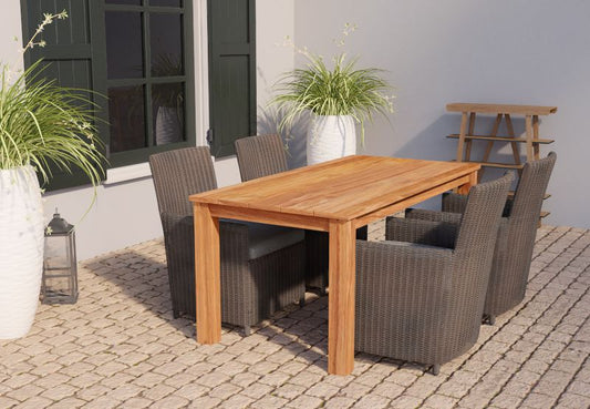 Tuintafel teak 250 x 100 cm - tweede keuze