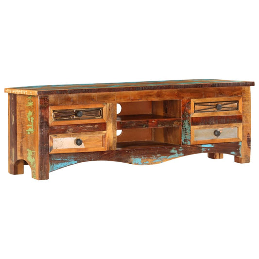 Tv-Meubel 120X30X40 Cm Massief Gerecycled Hout