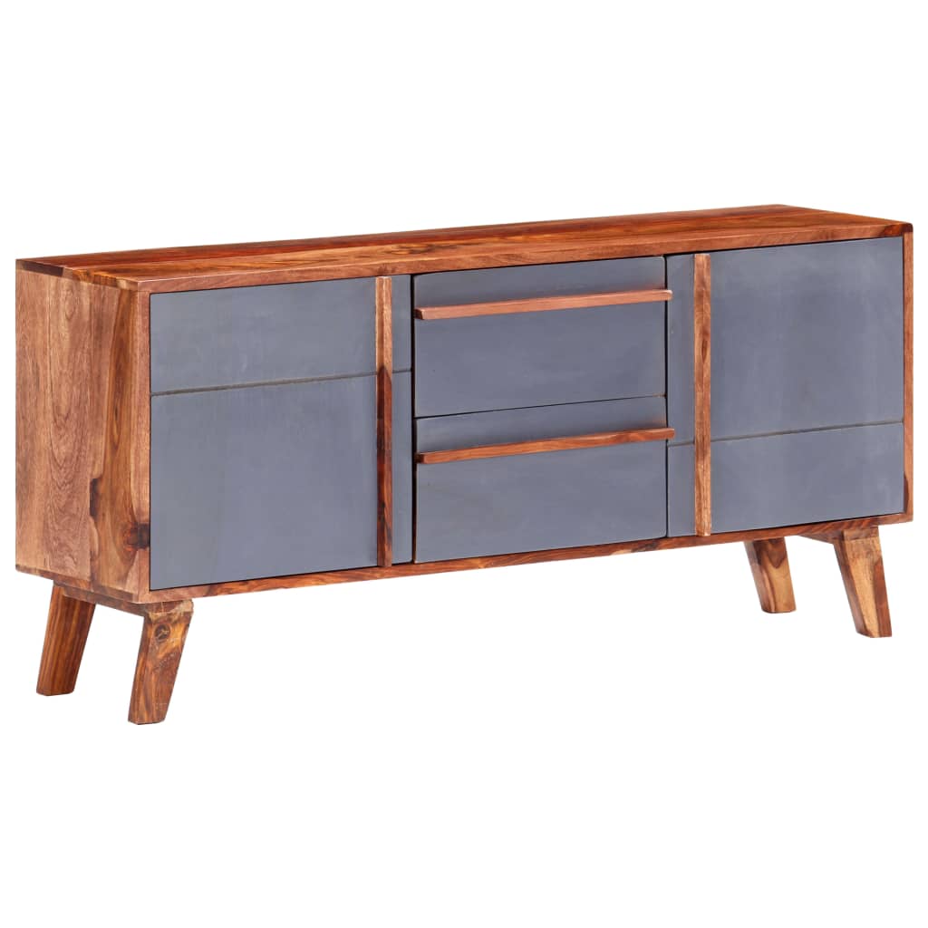 Dressoir 120X30X55 Cm Massief Sheeshamhout Grijs