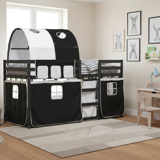 Stapelbed Met Gordijnen Grenenhout