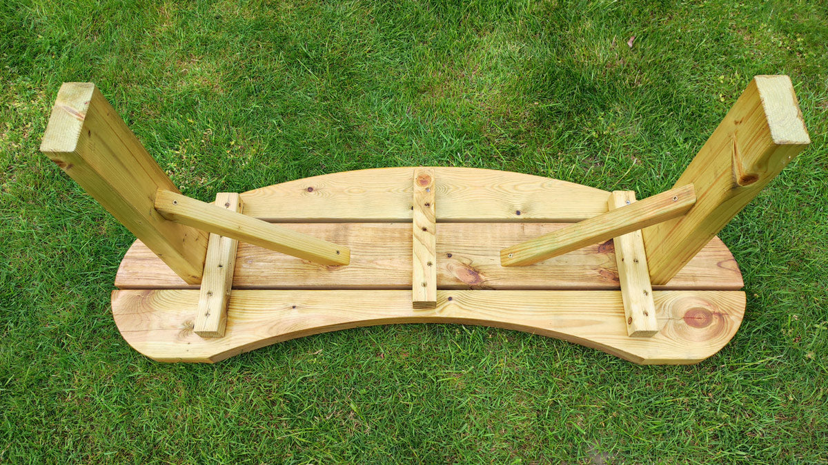KING® Ronde XXL Picknicktafel | 195x195 cm | 45 mm dik