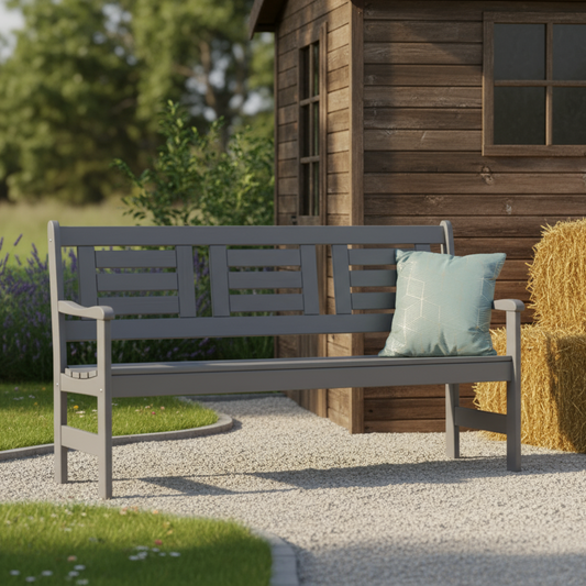 Tuinbank 155 cm Amelie 3-zits donker grijs