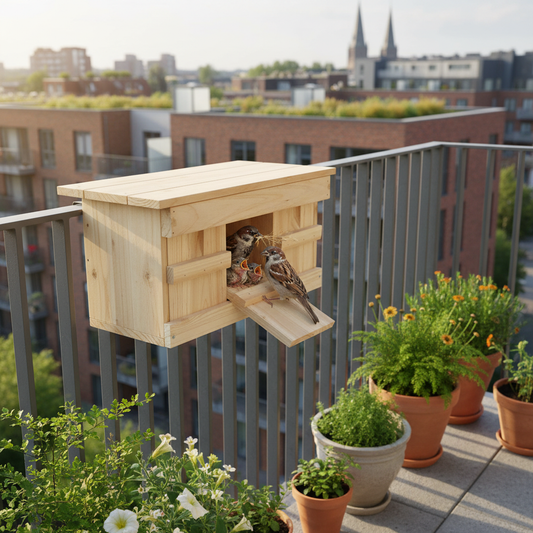 Balcony railing in apartment