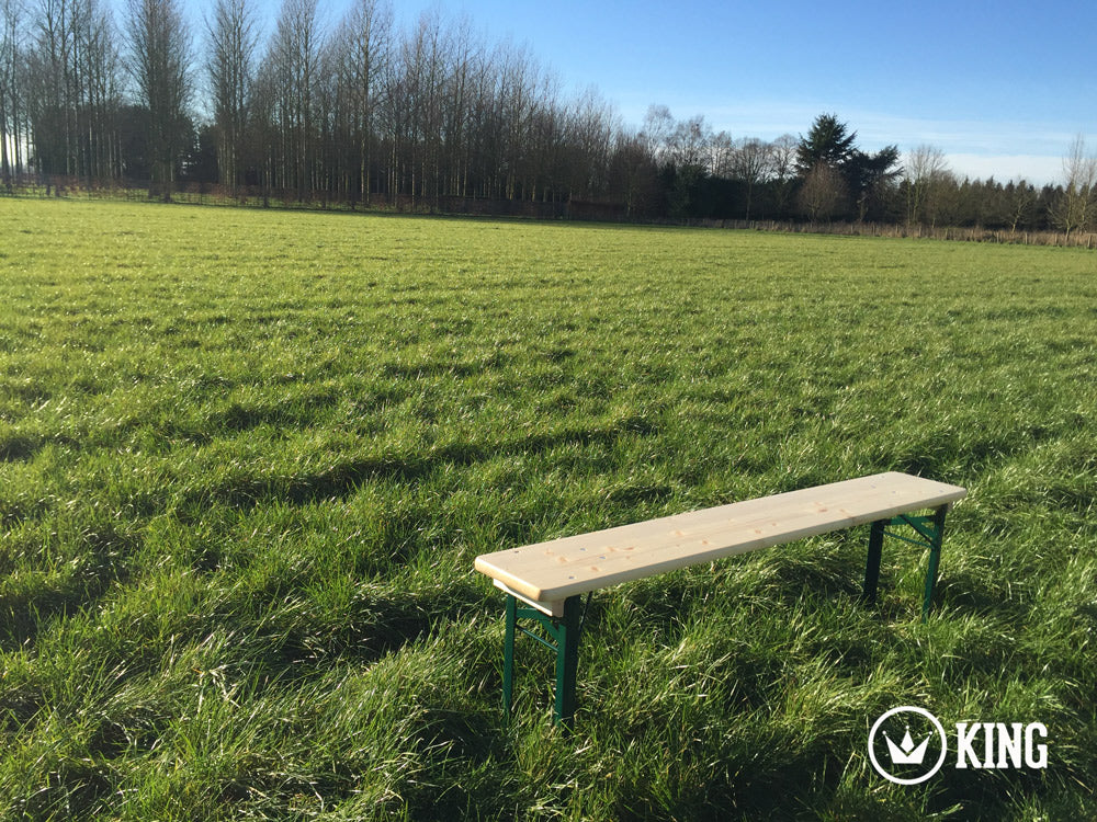Bierbank 160 cm x 25 cm (dunkelgrüne Basis) KING ®