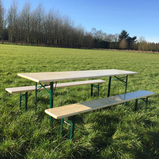 Ensemble de table à bière (220 cm x 60 cm) KING® - deuxième choix