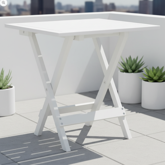 Bistrotafel op zonnig terras