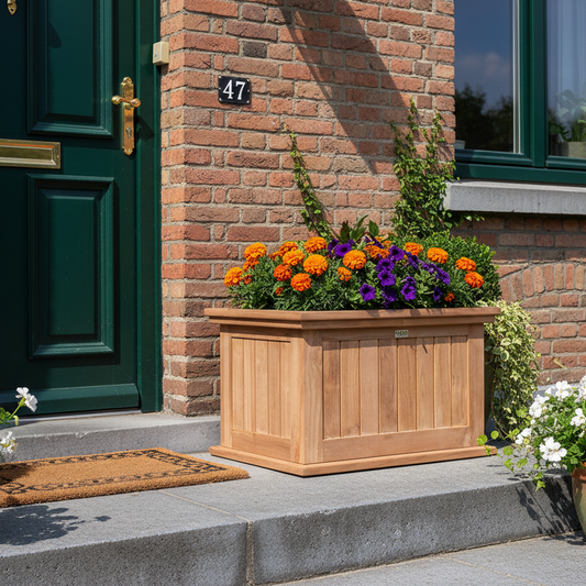Bloembak Flores teak huisingang zomer