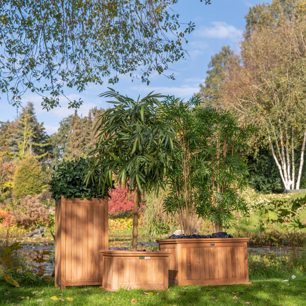 Teak Bloembak Java (35 x 35 x 70 cm) | Tekora