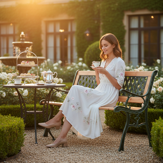 Blorvinar met vrouw thee