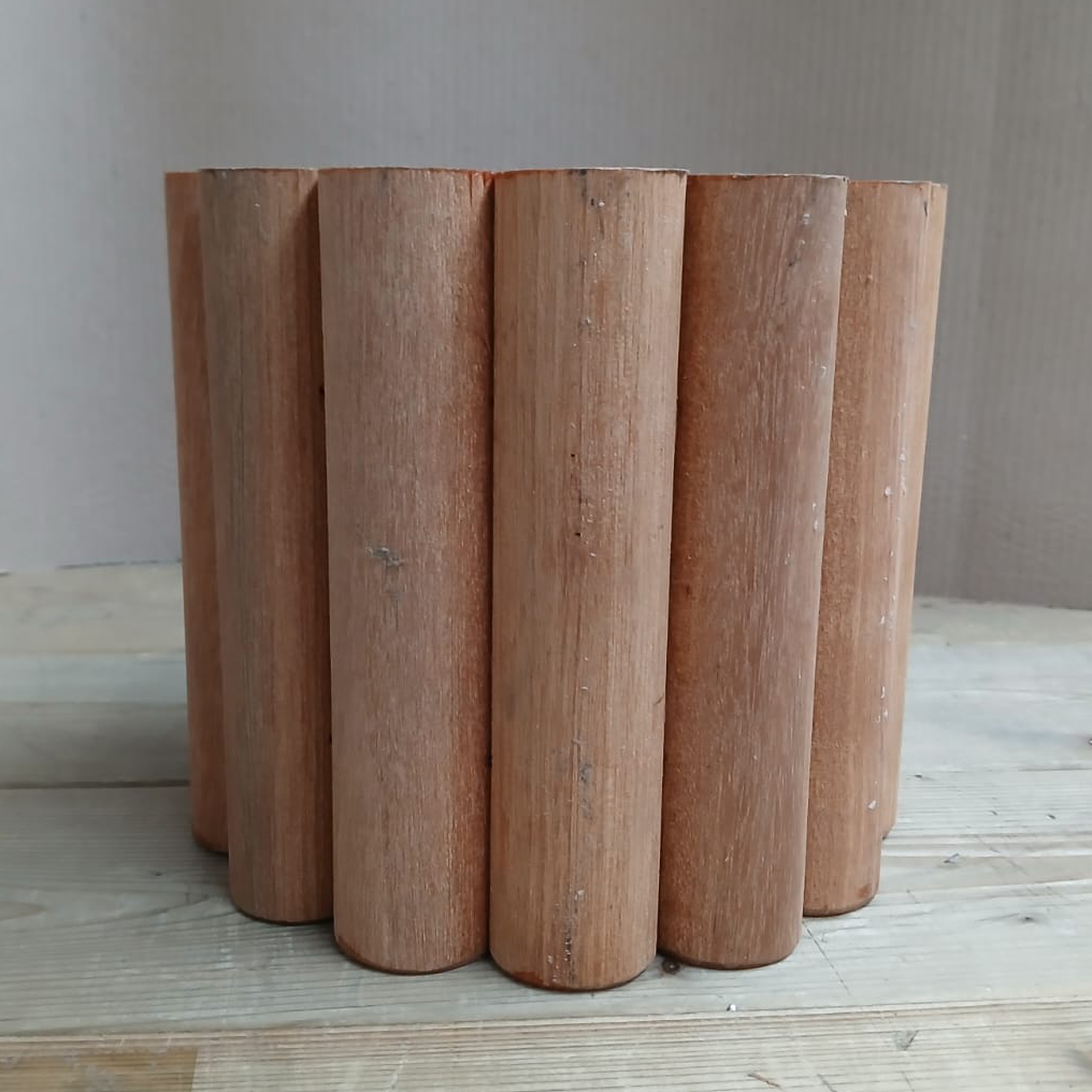 Hardhouten Rolborder 180 cm x 20 cm