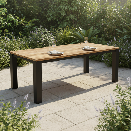 Boston teak tafel – hero shot
