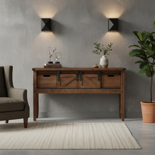 Contemporary rustic living space