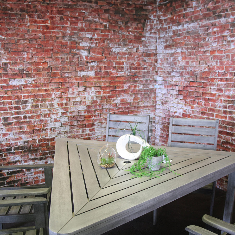 Driehoekige Tuintafel Farlito | Meranti hardhout