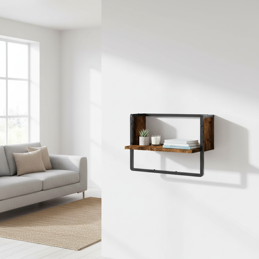 Gerookt eiken wandschap - Moderne woonkamer