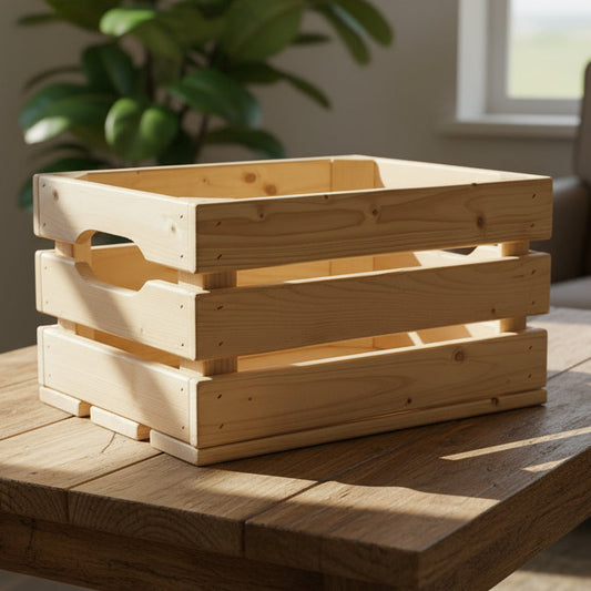 Houten kistje 30 × 40 × 22 cm — vurenhout