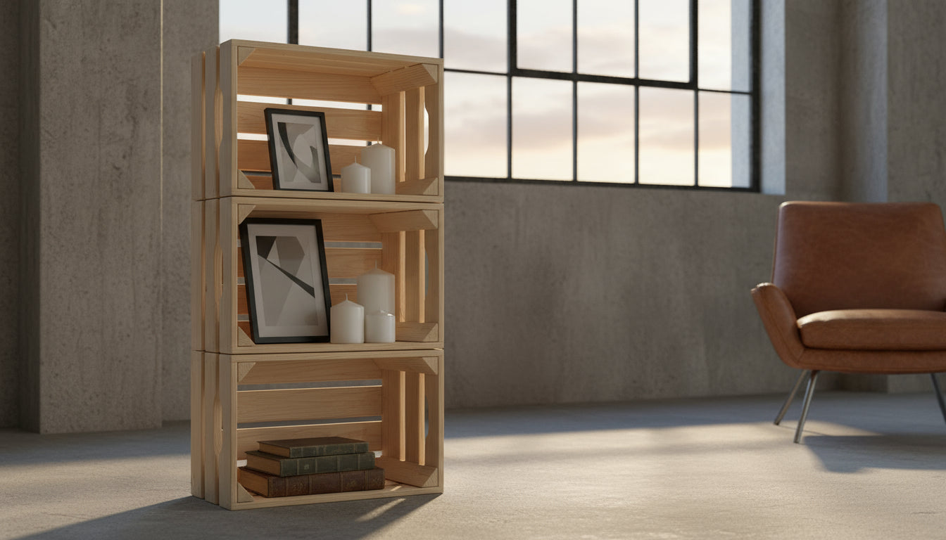 Houten kistje 30 × 40 × 22 cm — vurenhout