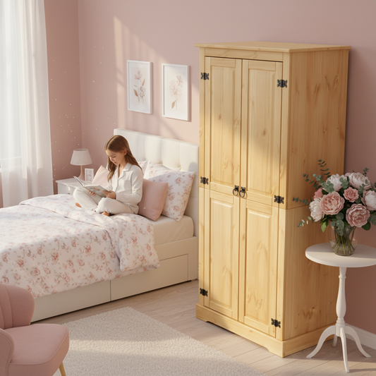 Kledingkast in meisjeskamer