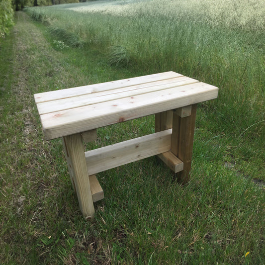 Krukbank - bijzet bankje in hout (KING ®) - tweede keuze