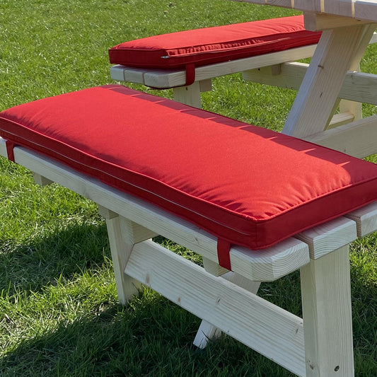 Picknicktafel kussen rood 57cm.
