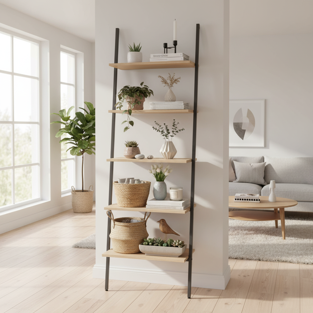 Ladderrek lichtbruin 185.5cm