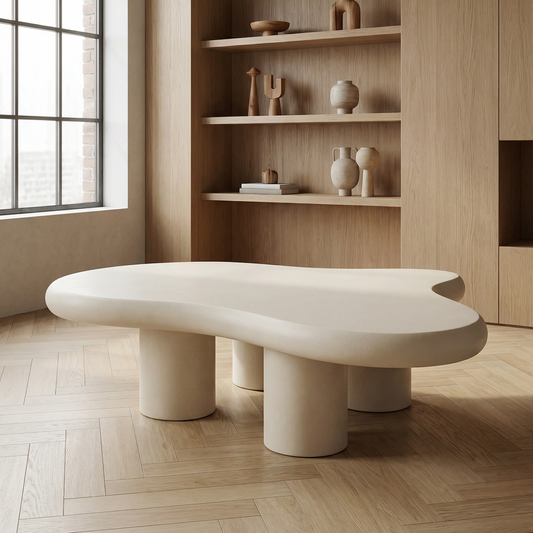 Liora Flow Salontafel – Crème Organisch Meesterwerk