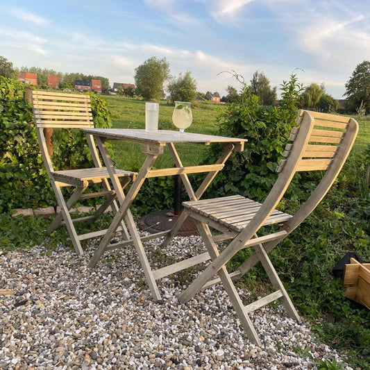 Mexico Bistro Set rond grijs Ø60 cm