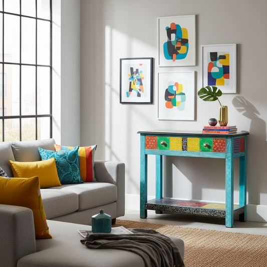 Modern eclectic living room