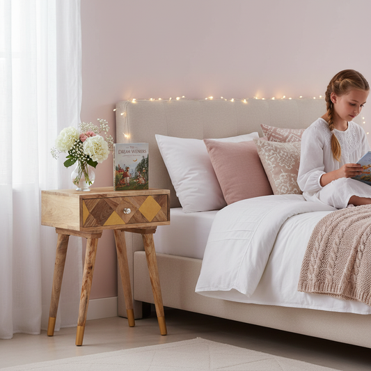 Nachtkastje in meisjeskamer