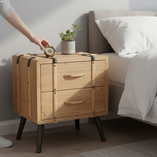 Nachtkastje in moderne slaapkamer