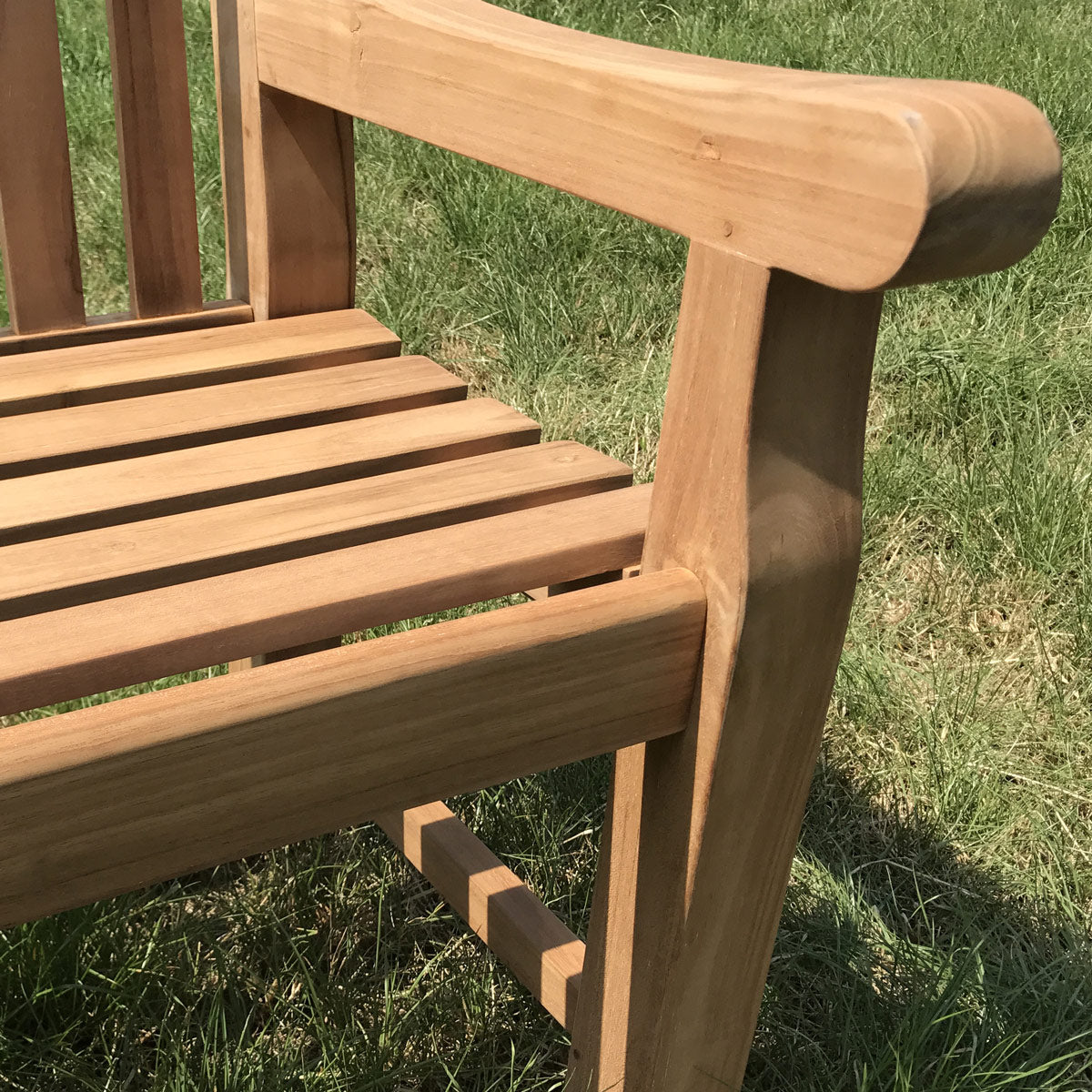 Banc de jardin en teck 300 cm | Norwich | 6 cm d'épaisseur de jambe | Tekora