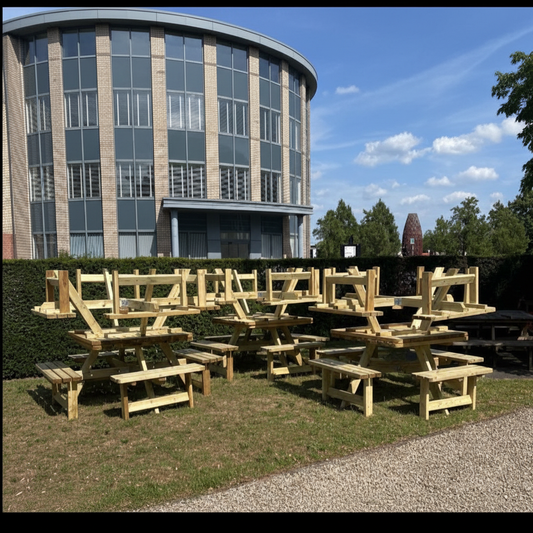 Picknicktafels vierkant formaat