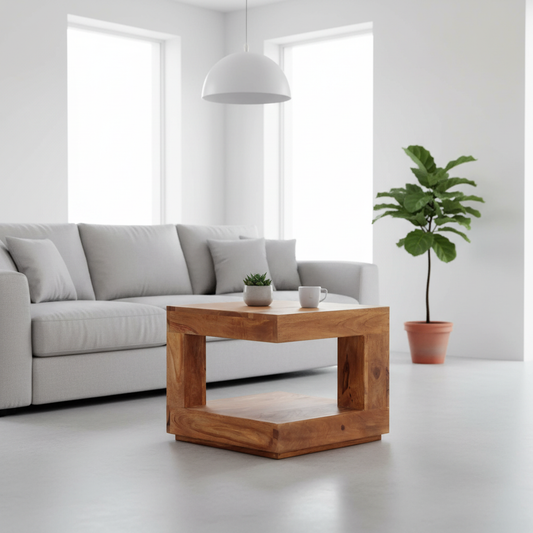 Salontafel in minimalistische woonkamer