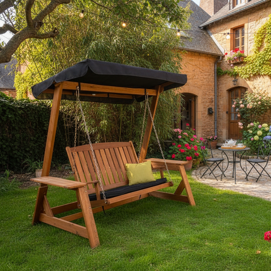 Schommelbank in B&B tuin