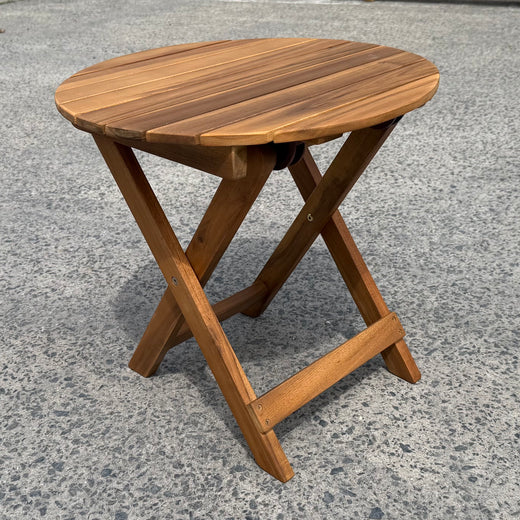 Rond hardhouten bijzettafeltje 46 cm - gemonteerd geleverd – Acacia