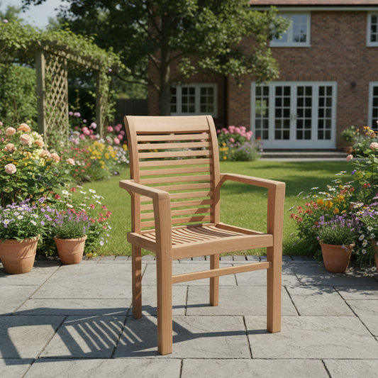 Teakhouten Stapelstoel – Nieuw Model