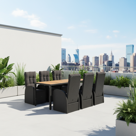 Tuinset op modern stadsterras