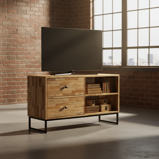 TV-meubel in industriële loft