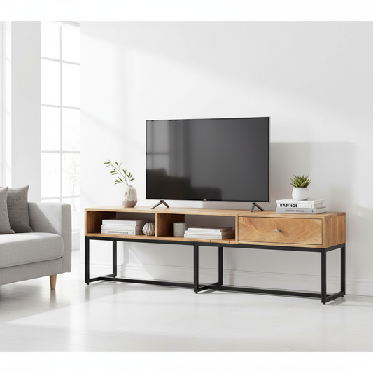 TV-meubel in Scandinavische woonkamer