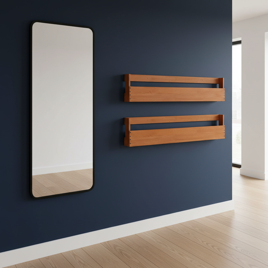 Verder perspectief - donkerblauw muur