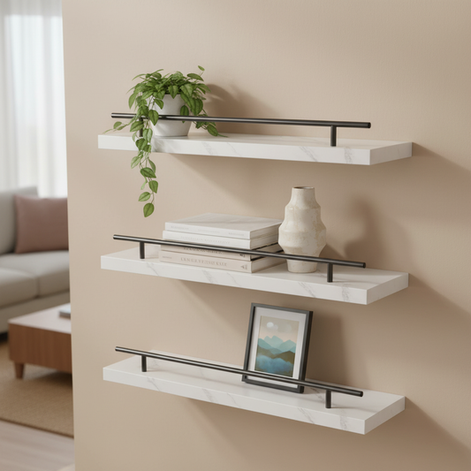 Wandplanken zwart woonkamer