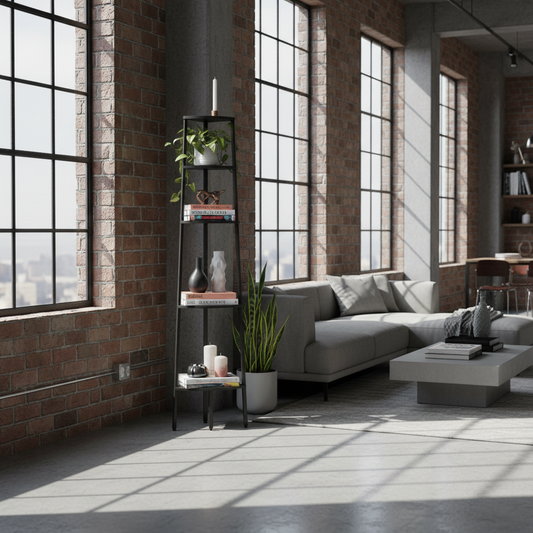 Zwart hoekkastje 180cm