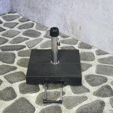 Parasolvoet 30KG zwart De Luxe met trolleysysteem.