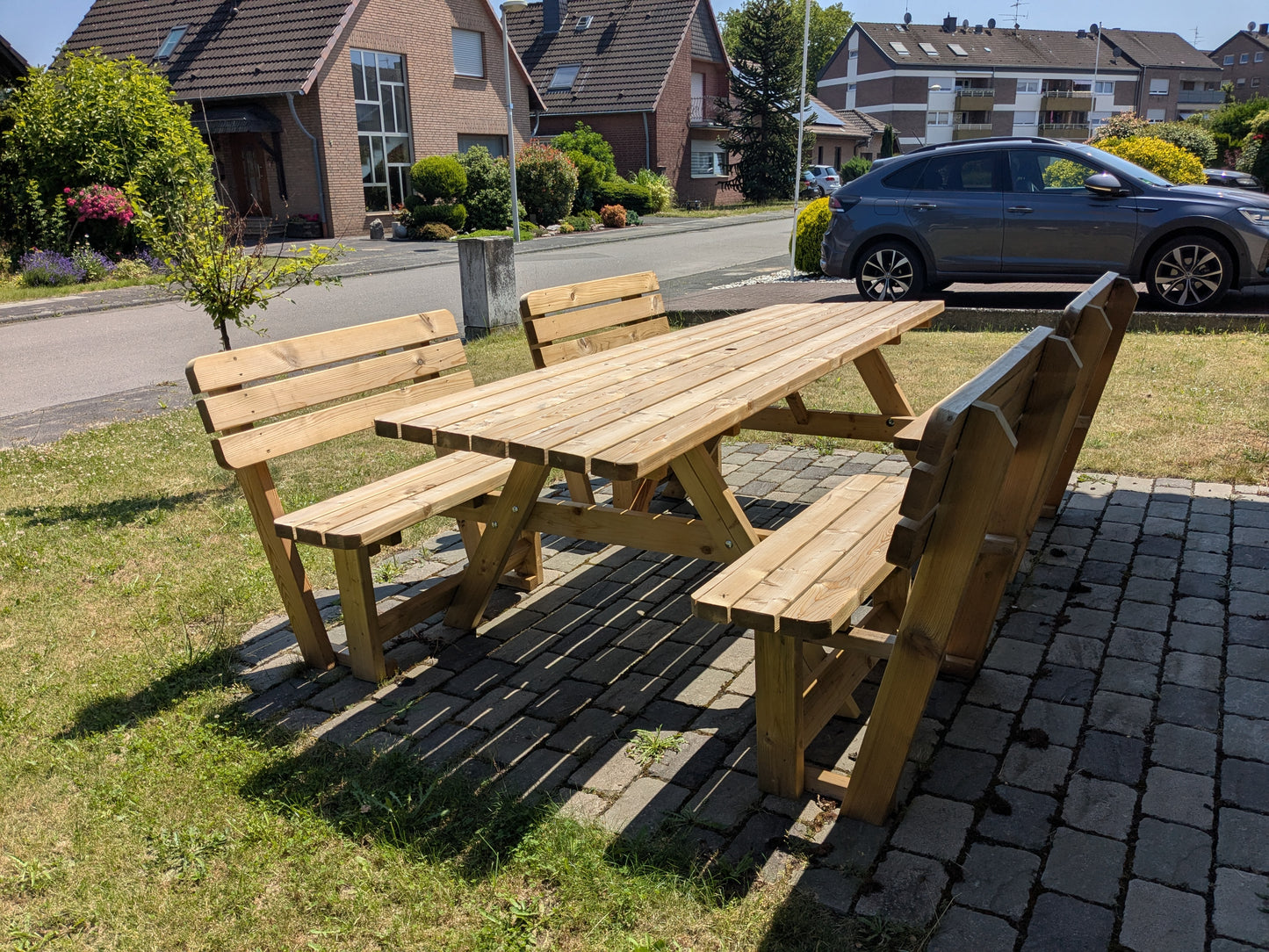 Family Picknicktafel met 4 rugleuningen (KING)