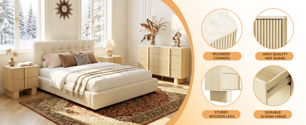CURVE XL 8-Drawer Dresser – 120 cm Wide