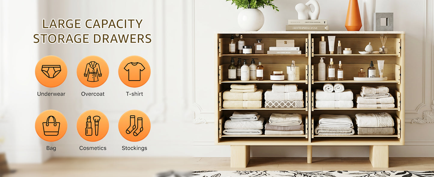 CURVE XL 8-Drawer Dresser – 120 cm Wide