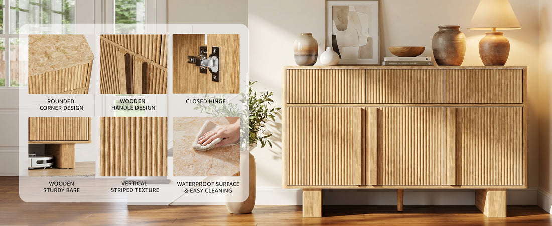 Moderne Dressoirkast met 3 Laden en 3 Deuren