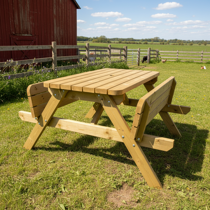 Picknicktafel 140 cm KING ® - 2 de Keuze