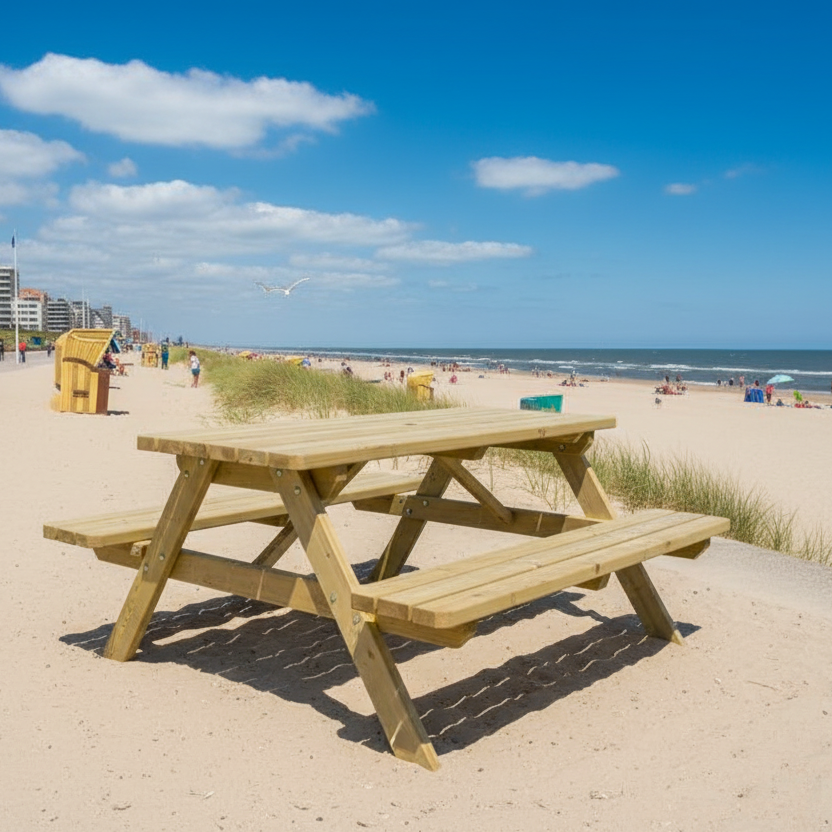 1 meter 80 cm Picknicktafel KING Bredene 