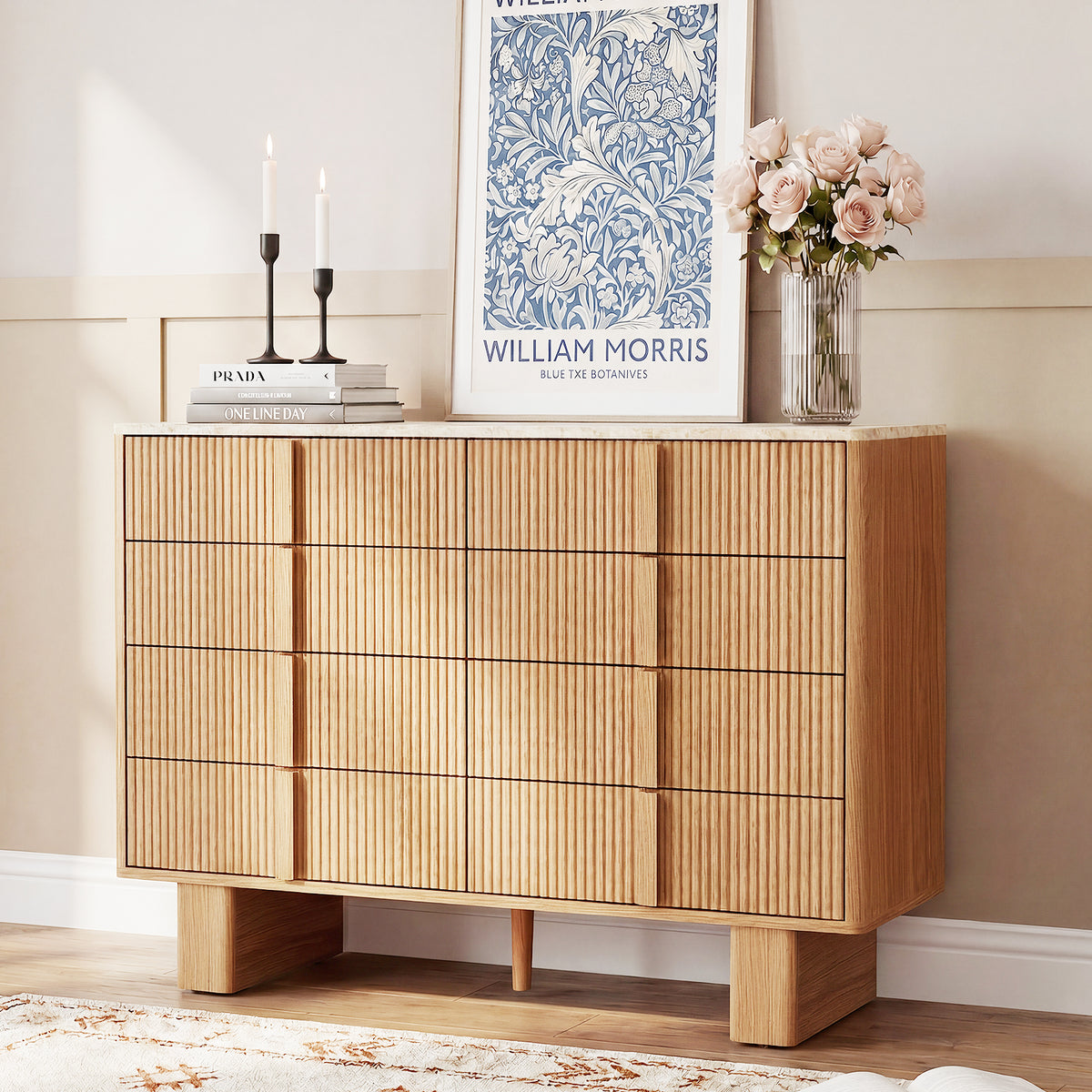 CURVE XL 8-Drawer Dresser – 120 cm Wide