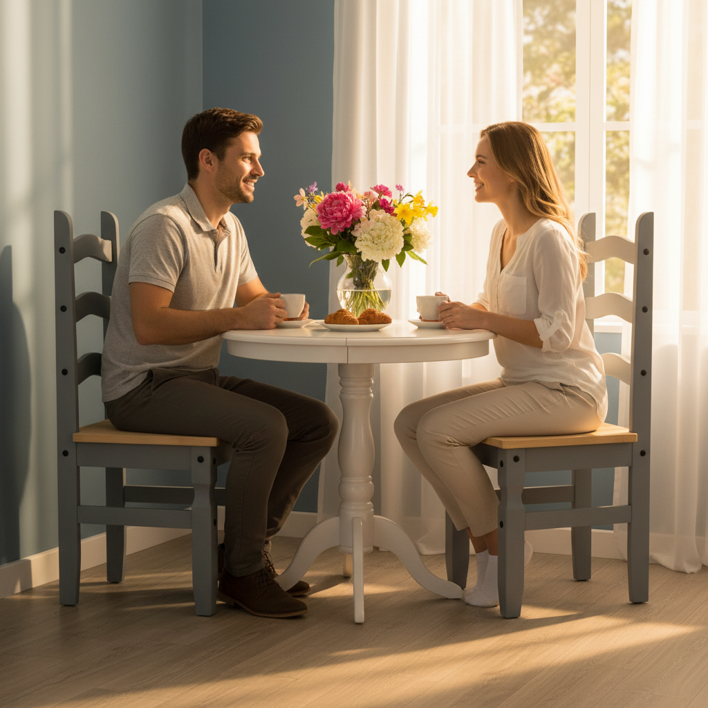 2 chairs breakfast nook lifestyle